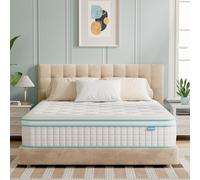VIZIM Materasso doppio, 25,4 cm in memory foam e molle insacchettate, materasso ibrido in una scatola per alleviare la pressione, certificato CertiPUR-US, prodotto negli Stati Uniti (99 x 190 x 25 cm)