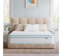 VIZIM Materasso doppio, materasso ibrido in memory foam da 25,4 cm e molle insacchettate, in una scatola, materasso medio rigido per alleviare la pressione, certificato CertiPUR-US, prodotto negli