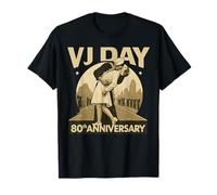 VJ Day 80th Anniversary Victory Over Japan Patriotic Kiss Maglietta