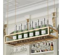 VJDKGUIDC Hanging Wine Glass Rack-Wine Rack Ceiling Shelf Mounted Floating Suspended Ceiling Wine Glass Racks, European Hanging Wine Racks Hanging Kitchen Bar Rack/Decorative Holder/Storage