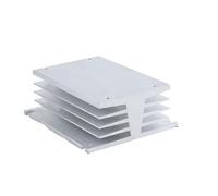 VJEHSKUM Radiatore per relè a stato solido trifase 10 A, 25 A, 40 A, 60 A, 80 A, 100 A, 120 A, 200 A, dissipatore di calore in alluminio con ventola 12 VDC 24 VDC 220 VAC (per 10-40 A (3-S))