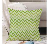 VJIZLOQB Fodera per Cuscino Decorativa Copricuscini,Federe Cuscini Divano, Decorazioni di Natale per Casa, Giardino,Verde lime, motivo tradizionale a zigzag chevron con simmetria,40x40cm
