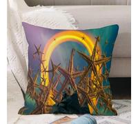 VJIZLOQB Fodera per Cuscino Decorativa Copricuscini,Federe Cuscini Divano, Decorazioni di Natale per Casa, Giardino,Stella marina. Mondo immaginario. Regno alternativo surreale. Immagine imma,50x50cm