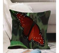 VJIZLOQB Fodera per Cuscino Decorativa Copricuscini,Federe Cuscini Divano, Decorazioni di Natale per Casa, Giardino,Regina delle farfalle (Danaus Gilippus),40x40cm