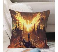 VJIZLOQB Fodera per Cuscino Decorativa Copricuscini,Federe Cuscini Divano, Decorazioni di Natale per Casa, Giardino,mago che evoca la fenice dall'inferno stile arte digitale illustrazione pit,45x45cm