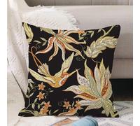VJIZLOQB Fodera per Cuscino Decorativa Copricuscini,Federe Cuscini Divano, Decorazioni di Natale per Casa, Giardino,Fiori fantasy in stile tradizionale ricamo giacobino. Sfondo con motivo sen,40x40cm