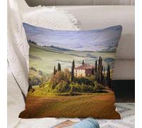VJIZLOQB Fodera per Cuscino Decorativa Copricuscini,Federe Cuscini Divano, Decorazioni di Natale per Casa, Giardino,Toscana, la Toscana vista dal vecchio villaggio in pietra di Montepulciano,45x45cm