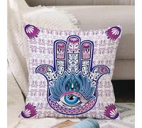VJIZLOQB Fodera per Cuscino Decorativa Copricuscini,Federe Cuscini Divano, Decorazioni di Natale per Casa, Giardino,Simbolo Hamsa. Motivo decorativo. L'antico segno della Mano di Fatima.,40x40cm