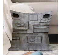 VJIZLOQB Fodera per Cuscino Decorativa Copricuscini,Federe Cuscini Divano, Decorazioni di Natale per Casa, Giardino,Industriale, arrugginito elegante oblò in ferro battuto grunge strisce d'ac,50x50cm