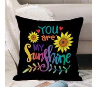 VJIZLOQB Fodera per Cuscino Decorativa Copricuscini,Federe Cuscini Divano, Decorazioni di Natale per Casa, Giardino,Tu sei il mio sole lettering a mano. Citazione motivazionale.,45x45cm