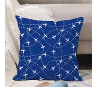 VJIZLOQB Fodera per Cuscino Decorativa Copricuscini,Federe Cuscini Divano, Decorazioni di Natale per Casa, Giardino,Puntine per la mappa di tracciamento degli aerei, puntine per la posizione,40x40cm