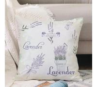 VJIZLOQB Fodera per Cuscino Decorativa Copricuscini,Federe Cuscini Divano, Decorazioni di Natale per Casa, Giardino,Lavanda erba fiore floreale sfondo vintage,40x40cm