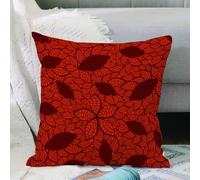 VJIZLOQB Fodera per Cuscino Decorativa Copricuscini,Federe Cuscini Divano, Decorazioni di Natale per Casa, Giardino,Arancione bruciato, motivo a foglie con motivo in pizzo vittoriano ispirato,40x40cm