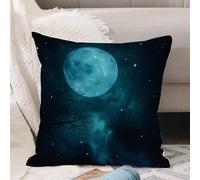 VJIZLOQB Fodera per Cuscino Decorativa Copricuscini,Federe Cuscini Divano, Decorazioni di Natale per Casa, Giardino,Luna piena nei cieli sfondi naturali astratti,40x40cm