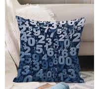 VJIZLOQB Fodera per Cuscino Decorativa Copricuscini,Federe Cuscini Divano, Decorazioni di Natale per Casa, Giardino,Sfondo numeri 3D astratto generato dal computer,40x40cm