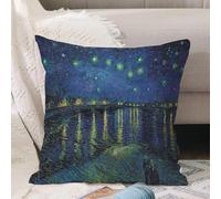 VJIZLOQB Fodera per Cuscino Decorativa Copricuscini,Federe Cuscini Divano, Decorazioni di Natale per Casa, Giardino,Le illustrazioni del paesaggio del fiume Chao Phraya danno vita a uno stile,50x50cm