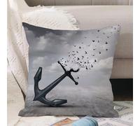 VJIZLOQB Fodera per Cuscino Decorativa Copricuscini,Federe Cuscini Divano, Decorazioni di Natale per Casa, Giardino,Il concetto di psicologia del lasciar andare è come un'ancora pesante che s,40x40cm