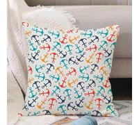 VJIZLOQB Fodera per Cuscino Decorativa Copricuscini,Federe Cuscini Divano, Decorazioni di Natale per Casa, Giardino,Ankerform in Linien Tropics Getaway Transport Attivo Infinito Ripeti, Multi,40x40cm