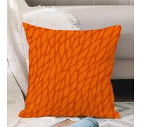 VJIZLOQB Fodera per Cuscino Decorativa Copricuscini,Federe Cuscini Divano, Decorazioni di Natale per Casa, Giardino,Arancione bruciato, fogliame astratto, foglie, modello, schizzo, crescita d,40x40cm