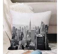 VJIZLOQB Fodera per Cuscino Decorativa Copricuscini,Federe Cuscini Divano, Decorazioni di Natale per Casa, Giardino,New York, New York, oltre Manhattan dai grattacieli di Urban Global Culture,40x40cm