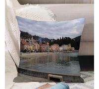 VJIZLOQB Fodera per Cuscino Decorativa Copricuscini,Federe Cuscini Divano, Decorazioni di Natale per Casa, Giardino,Liguria Italia Paesaggio della città di San Terenzo,50x50cm