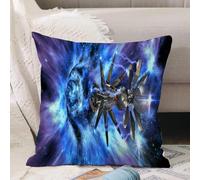 VJIZLOQB Fodera per Cuscino Decorativa Copricuscini,Federe Cuscini Divano, Decorazioni di Natale per Casa, Giardino,Astronavi tari futuristiche che entrano in un wormhole per giochi fantasy a,40x40cm