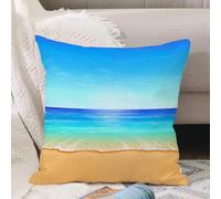 VJIZLOQB Fodera per Cuscino Decorativa Copricuscini,Federe Cuscini Divano, Decorazioni di Natale per Casa, Giardino,Blue Resort Seascape Isola Bellissimo Paradiso Turismo Playa Naturaleza Vac,40x40cm