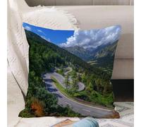 VJIZLOQB Fodera per Cuscino Decorativa Copricuscini,Federe Cuscini Divano, Decorazioni di Natale per Casa, Giardino,Vista esterna, naturale del Passo del Maloja. Alpi Svizzera Europa Montagne,50x50cm