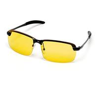 VJK Night Driving Glasses - Antiriflesso, TAC polarizzato, visione notturna HD, lenti chiare, occhiali di sicurezza per uomo Donna guida in una giornata piovosa
