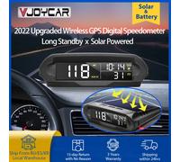 VJOYCAR S98 Universal Car Wireless HUD Display tachimetro digitale GPS con allarme di velocità eccessiva caricato a energia solare Temp. Altitudine
