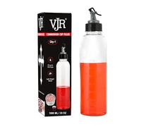 VJR Riempitrice per tazza per comunione, 1000 ml, con tappo a pulsante, in plastica bianca, multiuso, progettata per ridurre al minimo le fuoriuscite, materiale per chiesa, leggero, facile da pulire