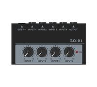 Vjsujehgy -01 Mixer A 4 Canali 4 Ingressi 1 Uscita DC 5 V Mini Mixer Audio Portatile Mixer A 4 Canali Console di Missaggio Spina UE