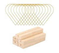 Vjsujehgy 10 Pezzi da 10 Pollici in Metallo con Base in Legno, Centrotavola Floreale A Forma di Cuore, per Decorazioni da Parete e