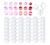 Vjsujehgy 100 Strisce 600 Vasi Vasetti Vuoti In Plastica per Pittura Acrilica per Aule Scolastiche Arti e Mestieri In di Rifornimenti, 3 Ml/ 0.1 Oz