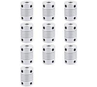 Vjsujehgy 10X Accoppiamento per Albero da 6mm A 8mm 25mm Lunghezza 18mm Diametro del Motore Passo-Passo Accoppiatore Connettore in Lega di Alluminio per Stampante 3D CNC Machine DIY Encoder