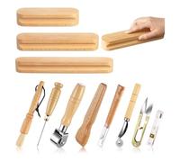 Vjsujehgy 11 Pezzi Set di Strumenti per Cucire e Trapuntare in Legno di Pressatura, Apri Cucitura, Pulizia per Cucire e Trapuntare Stiratura