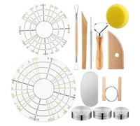 Vjsujehgy 13 Pezzi Set Strumenti per La Rifinitura Della Ceramica, Utensili per La Pulizia 'Argilla per La Scultura Della Ceramica In Legno, Strumenti per La Rifinitura Della Ceramica