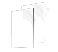 Vjsujehgy 2 Fogli Acrilici Spessi 1/8 Pollici (3 Mm), Plexiglass Trasparente 8x12 Pollici per Cartelli, Progetti di Visualizzazione Fai-da-Te, Cornici per Foto Durevoli e Facili da Instal