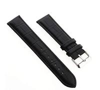 Vjsujehgy 20 mm Braccialetto Orologio Alternato PU Pelle Cinghia Nero Orologio Cinghia Gruppo musicale