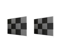 Vjsujehgy 24 Pz Pannello nel Schiuma Acustica, Piastrella con Cuneo da Studio, Pannello un Parete per Trattamento da Studio un Piramide Insonorizzata nel Schiuma Acustica, 2.5X30X30Cm