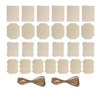 Vjsujehgy 24Pcs Ornamento Porta D'Ingresso Segno Vuoto Segni per Elencare di Legno Vuote Legno