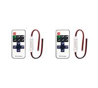 Vjsujehgy 2X 11 Mini Wireless Remote Controller Controller per Strisce LED Monocolore Interruttore Wireless Controllo Dimmer