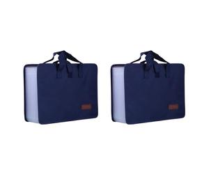 Vjsujehgy 2X 13 Tasche Expander Cartella Portadocumenti Organizer per Documenti con Manico capacità Formato A4 Organizer per File Un Fisarmonica Blu Scuro