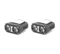 Vjsujehgy 2X A Doppio Raggio con Clip per, Mini Lampada Frontale A LED con Sensore, Lampada Frontale da Ad Angolo Regolabile Ricaricabile Tramite USB