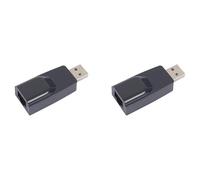 Vjsujehgy 2X Adattatore Ethernet LAN USB A RJ45 Scheda di Rete USB2.0 da 100 Mbps per PC Laptop Desktop DVB Set Top Box Drive-Free Nero