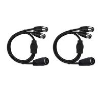 Vjsujehgy 2X Adattatore Splitter un Y MIDI DIN un 5 Pin, di Prolunga Adattatore MIDI Din da 5 Pin un Doppio 2 Femmine