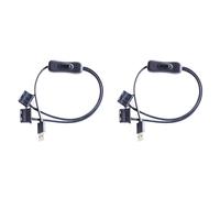 Vjsujehgy 2X Adattatore Ventola USB 5V A A 4 Pin Doppio con Interruttore Y Splitter per Raffreddamento Case PC Desktop Chassis Computer