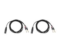 Vjsujehgy 2X Audio per Microfono XLR A Doppio Jack da 6,35 mm Adattatore per Microfono Sdoppiatore A Y 1 M