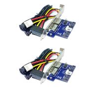 Vjsujehgy 2X Computer Desktop Dual Port SATA per Alimentazione ESATA ESATAp 9Pin To USB 2.0 Converter Expansion Scheda Staffa Posteriore