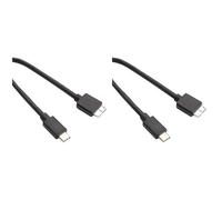 Vjsujehgy 2X di Conversione USB da Tipo C A Micro-B, Dati per HDD Esterno, SSD, Disco Rigido, Telecamera, Prolunga